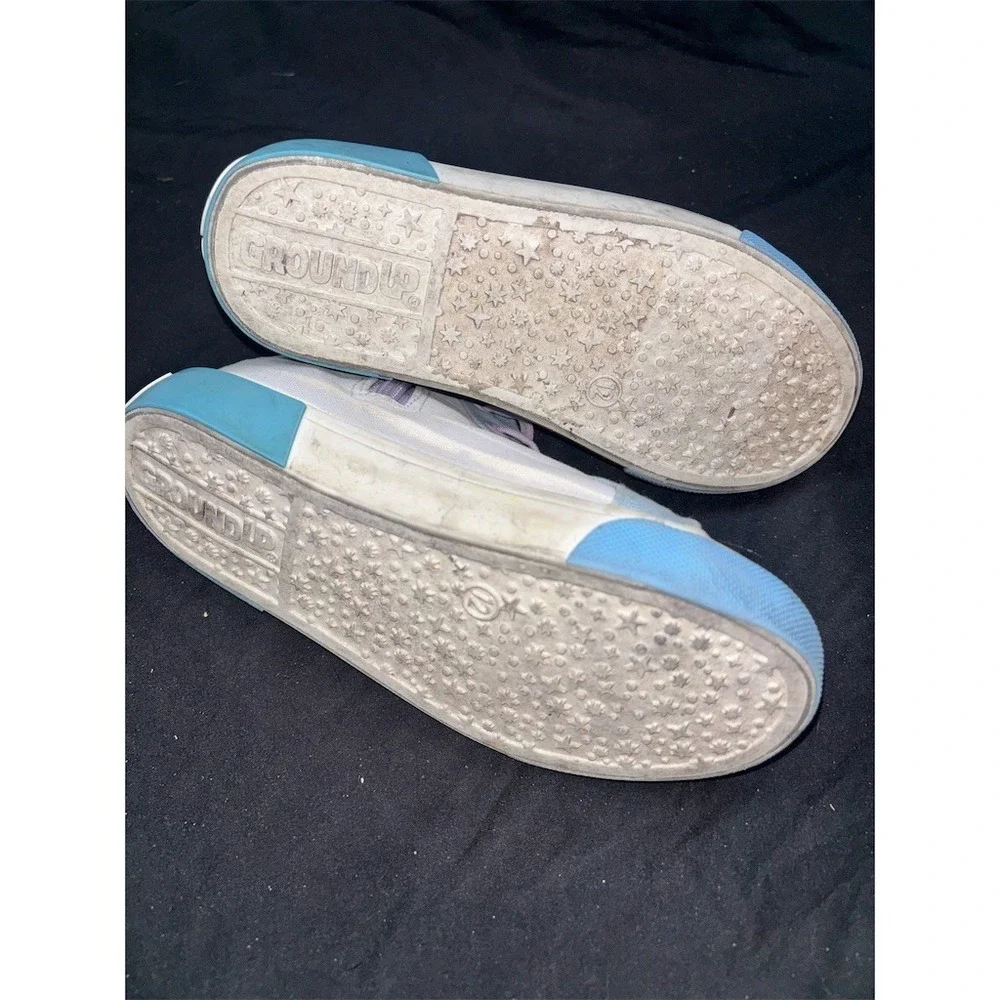 Bluey & Bingo Toddler Girls High Top Sneakers Side Zip Blue size 12 fair cond